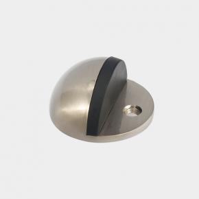 SRZ2004 Solid rubber Zinc Alloy Wall Mounted Satin Nickel Round Ball Shape magnetic Door Stopper
