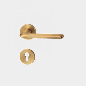 Z1-617 Global High End Elegant Brass Finished Zinc Material Interior Bedroom Living Door Lever Handle