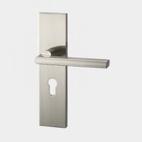 Z712-302  Luxury door handle for apartment Satin Nickel Brushed Rectangle Lever Door Handle