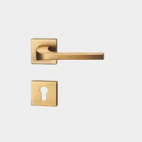 Z2-611  Quality Antique Brass Zinc Square Door Lever Handles Rosset Modern Luxury