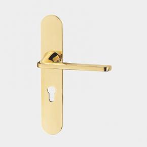 Z106-612  Luxury High Quality Door Lever Handle Modern Style with Ultra-thin Plate in PVD Gold