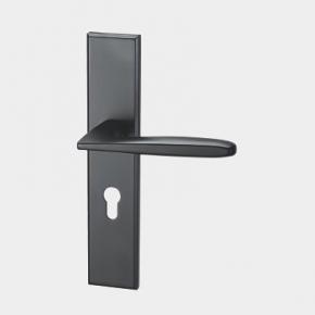 Z105-609  Ultra-thin America Modern Fashion Door Lock Lever Handle Black Nickel