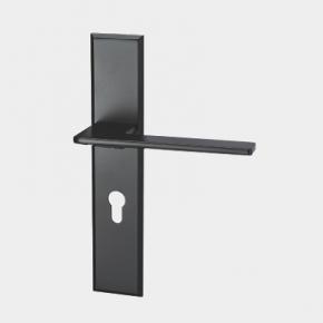 Z105-601  Ultra-thin Plate Wooden Door Lever Zinc Handle Black Nickel Plated