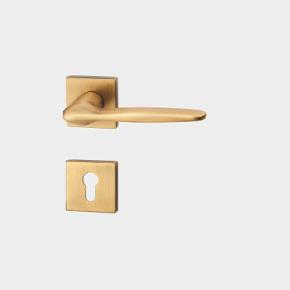 Z2-628 Door Handle Lever with Modern Square Rosette for Home Bedroom or Bathroom Privacy