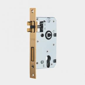 58-45 Mute Mortise Lock Body for Home Interior Privacy Satin Brass Brushed